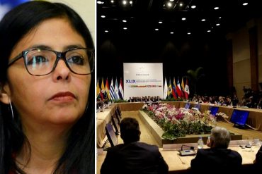 ¡PATADAS DE AHOGADO! Revelan la razón oculta por la que Delcy Rodríguez habría entregado presidencia de Mercosur