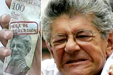 ¡CON TODO! A Ramos Allup le mandaron un meme con su cara en el billete de 100 y así respondió