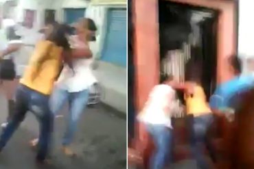 ¡SALVAJE NAVIDAD! Dos mujeres se fueron a las manos en cola por azúcar este 24-D (+Video)