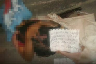 ¡HORROR! Asesinan a alias “Cóndor” y dejan aterradora nota: «No queremos sapos. Somos malandros»