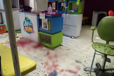 ¡DA TERROR! Destrozada y ensangrentada: Así quedó una peluquería infantil saqueada en Maracaibo