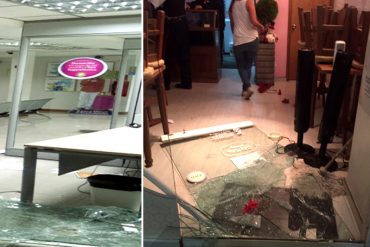 ¡EL CAOS CONTINÚA! Saquean y destrozan banco y locales en centro comercial de Maracaibo