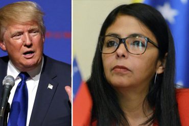 ¡INMORAL! Delcy Eloína calificó de “violador de DDHH” a Gobierno de Trump