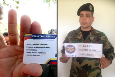 ¡LO DESCUBRIERON! Detenido hombre que se hizo pasar por militar para obtener el Carnet de la Patria