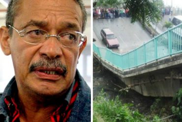 ¡RECULÓ! García Carneiro sobre caída del puente de Guanape: No fue sabotaje, falló una viga (+Video)