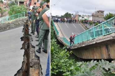 ¡IMPACTANTE! Vargas quedó partido en dos tras desplome del puente Guanape (+Fotos)