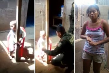 ¡DESALMADA! Amarraba a su pequeño hijo a un poste como castigo: «Así me castigaban a mí», dijo la madre (+Video)