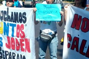 ¡FUERTE Y CLARO! Venezolanos también se la cantaron a la MUD en la marcha del 23-E (+Video)