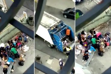 ¡OTRO LOGRO REVOLUCIONARIO! Así escarban en basuras del Este de Caracas para comer (+Video)