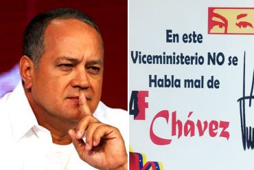 ¿ESTILO CUBANO? Empresas del Estado ya lucen carteles que ordenó Cabello: “Aquí no se habla mal de Chávez”