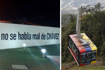 ¿MOTOR TURISMO?  Gobierno pinta murales en teleférico de Mérida: “Aquí no se habla mal de Chávez”