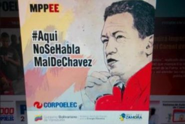 ¡LO QUE FALTABA! En las oficinas públicas lo advierten de entrada: “Aquí no se habla mal de Chávez” (+Foto)