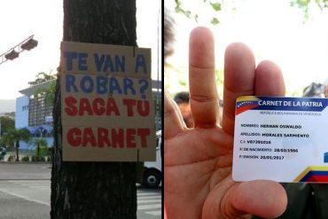 ¡TE LOS MOSTRAMOS! Los carteles que colgaron en Valencia contra el Carnet de la Patria (+Fotos)