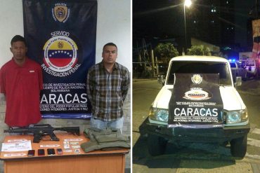 ¡QUÉ HORROR! Detienen a 2 «presuntos policías» cuando realizaban secuestro en Caracas: portaban AR-15 y carro oficial