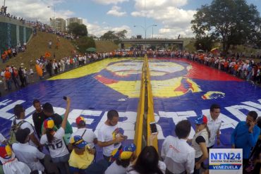 ¡QUE SE ESCUCHE! En el Distribuidor Altamira resonó el clamor de libertad para Leopoldo López