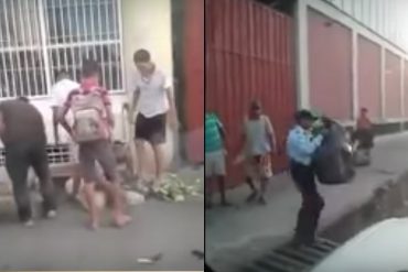 ¡LA TRISTE REALIDAD! Pillan a policías haciendo cola por una bolsa de basura en supermercado en Cumaná (+Video)