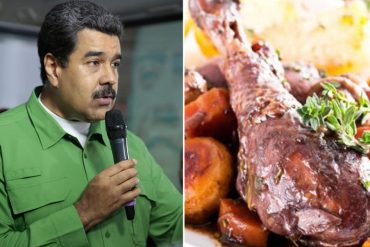 ¡DESUBICADO! Maduro se jacta de haber comido un plato que el pueblo ni en sueños: “Qué sabroso el pollo al vino»