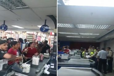 ¡IMPERDIBLE! Estos policías querían llevarse papel “tualé” por montón y así reaccionó la gente (+Video)