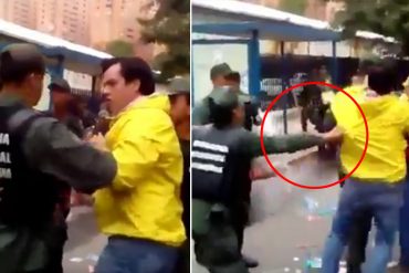 ¡SALVAJISMO!  Agredieron al diputado Carlos Paparoni por protestar contra el hambre (+Video)