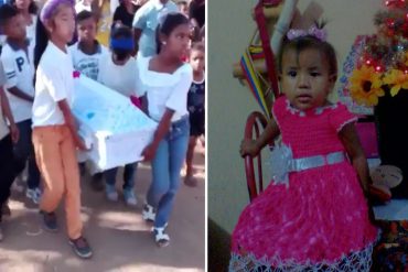 ¡DOLOR! Triste realidad en el Zulia: niños cargan la urna de una bebé muerta por comer yuca amarga (+Video)
