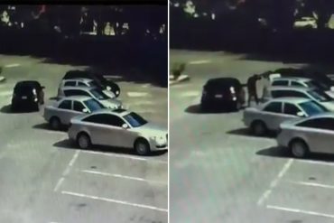 ¡SIN TEMOR A DIOS! Así roban los carros en el estacionamiento de una iglesia en Valencia (+Video)