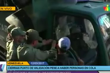 ¡TREMENDA PENA! No creerá lo que le pasó a la GNB después de irrumpir y cerrar un punto de validación (+Video)