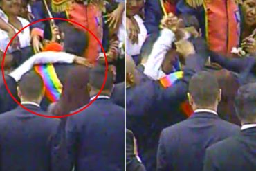 ¡TE LO MOSTRAMOS! Una mujer rompió el cerco de seguridad y agarró por el cuello a Nicolás Maduro (+Video)