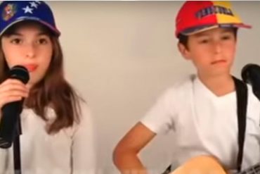 ¡IMPERDIBLE! Niños hacen de la crisis una canción: “Estamos cansados de un gobierno inepto, es una porquería” (+Video)