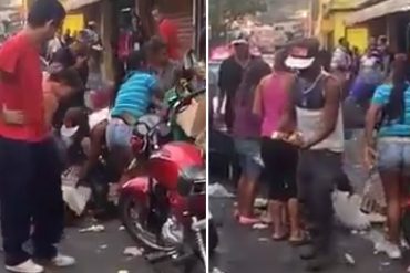 ¡DESGARRADOR! Así se pelean los venezolanos por las sobras de comida en la basura (Video fuerte)