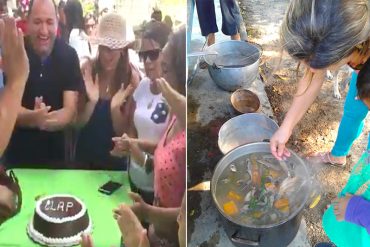 ¡APAGANDO LA VELITA! Así es como el chavismo celebró aniversario de los CLAP (incluye sancocho + torta) (+Fotos)