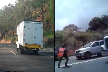 ¡SALVAJADA! A punta de piedra paran a gandolas en la bajada de Tazón para saquearlas (+Video)