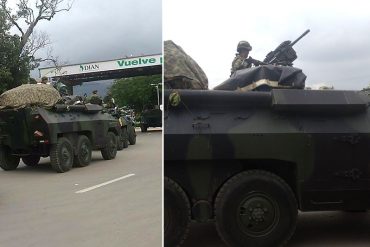 ¡ALERTA! Reportan que tanques de Colombia se ubican en varios puntos de la frontera con Venezuela (Fotos)