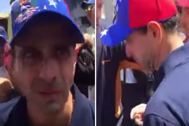 ¡AGUANTANDO EN LA CALLE! Capriles volvió a quedar afectado por bombas lacrimógenas (+Video)