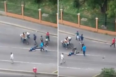 ¡RUIN! En Barquisimeto colectivos roban a joven desmayado por un golpe en la cabeza (+Video)