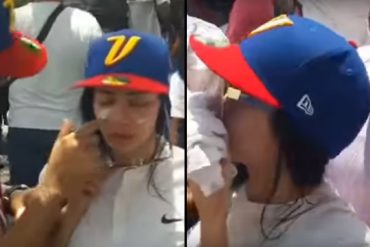 ¡ENTÉRATE! Diosa Canales resultó afectada por las bombas lacrimógenas en protesta de este #8Abr (+Videos)