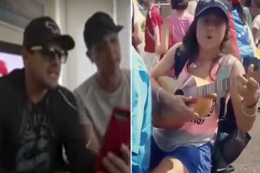 ¡TALENTO VENEZOLANO! Oscarcito canta tema con joven que sorprendió a todos en protesta (+Video)