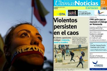 ¡ARRODILLADOS AL RÉGIMEN! La bochornosa portada de Últimas Noticias de este #21Abr