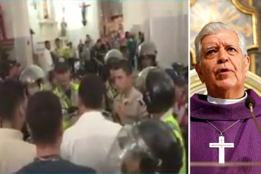 ¡ÚLTIMA HORA! Oficialistas intentaron agredir al cardenal Urosa en la Basílica Santa Teresa (+Videos)