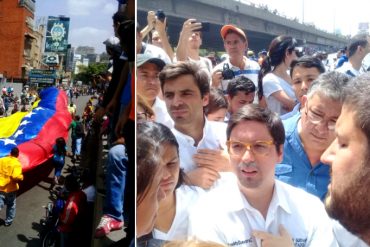 ¡ATENCIÓN! Protesta encabezada por Capriles, Guevara y Machado trancó la autopista Francisco Fajardo