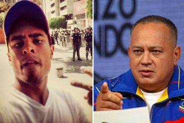 ¡DESCARADO! Diosdado dice que Juan Pablo Pernalete no fue asesinado por impacto de lacrimógena