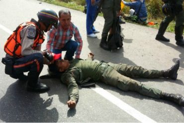 ¡LO ÚLTIMO! Herido de bala sargento de la GNB durante protesta en El Paraíso este #7Jun