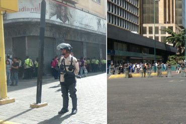 ¡SIN DERECHO A PROTESTAR! GNB bloquea accesos a Plaza Venezuela por convocatoria de marcha opositora