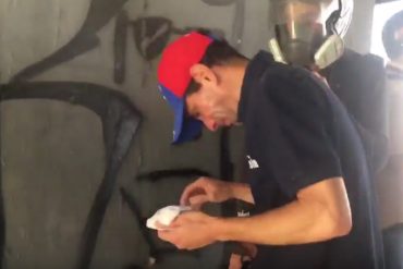 ¡ÚLTIMA HORA! Capriles resultó fuertemente afectado por las bombas lacrimógenas (+Videos)