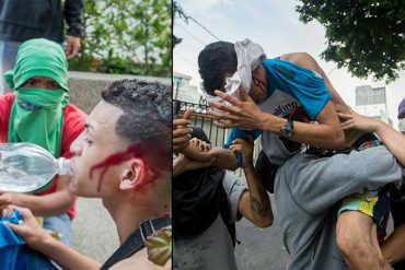 ¡ATROPELLO! Así reprimieron a manifestantes en Altamira: Un herido por impacto de bomba lacrimógena en la cabeza (+Videos)