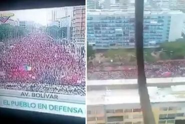 ¡SE QUEDARON SIN GENTE! Así es como el chavismo engaña al mundo por TV (+Video+Efectos especiales)