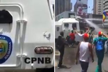 ¡SE ACABÓ EL TEMOR!  Manifestantes enfrentaron a ballena de la GNB resteados y sin miedo (+Videos)