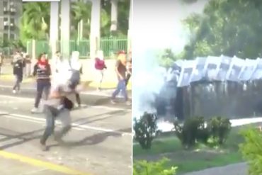 ¡COMO EN UNA GUERRA! La batalla campal entre manifestantes y GNB y PNB en Barquisimeto (+Video)