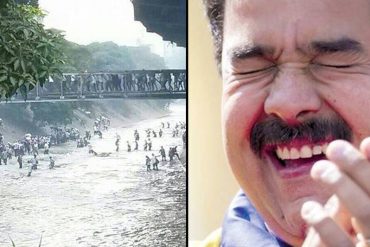 ¡MISERABLES! Los mensajes con los que el chavismo se burló de la gente que se refugió en el Guaire (incluido Maduro)