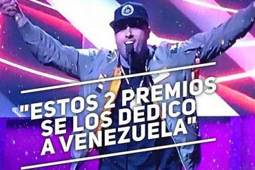 ¡SOLIDARIO GESTO! Nicky Jam dedicó sus primeros dos premios Billboard a Venezuela (+Video)