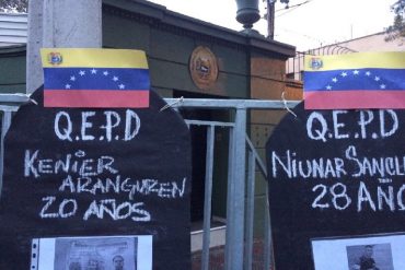 ¡REPUDIO AL RÉGIMEN! Así amaneció este #12May la Embajada de Venezuela en Chile en honor a los caídos (+Fotos)